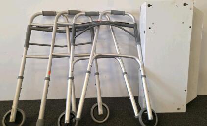 Broan 41000-L 30" White Under-Cabinet Range Hood & Standard Folding Walkers w/ Wheels, Lot