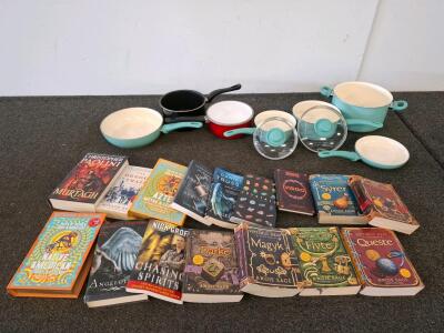 GreenLife Soft Grip Cookware Set, Turquoise, Aluminum, 2 Glass Lids, Assortment, paperback books. Authors such as Angie sage, Danielle Trussoni, and more