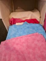Large Bulk Sewing & Craft Lot: 5 Bins Fabric, 100+ Floss, 40+ Threads, Patterns, Notions, Storage - 6