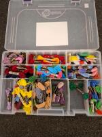 Large Bulk Sewing & Craft Lot: 5 Bins Fabric, 100+ Floss, 40+ Threads, Patterns, Notions, Storage - 10