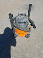 RIDGID 6-Gallon Wet/Dry Shop Vacuum & Albott Kids Ride-On Digger, Manual Controls, 4-Wheel Design - 6