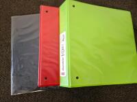 Mixed Lot: Smartware 16pc Bakeware, Office Depot Binders, Craft Kits, Cables, Storage Containers - 8