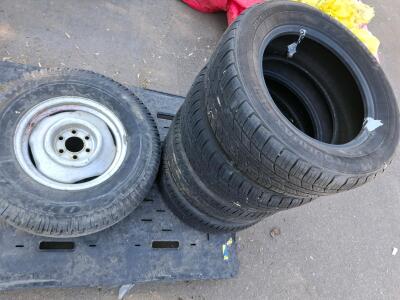 Eldorado Tourmax GFT 215/60R16 Touring All-Season Tires, Set of 4, 95T Load Index, wrangler tire with wheel.