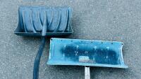 Assorted Outdoor Tools: 2 Leaf Rakes, 2 Snow Shovels, Pitchfork & 3x5 ft Chain Link Gate - 5
