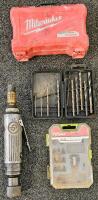 Bauer Cordless Angle Grinder, Milwaukee Drill Bits, Hurricane Air Hammer, Chicago Pneumatic Die Grinder, Accessory Lot (b) - 3