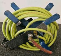 Air Tool Lot &ndash; Hose Reel with 50 ft Hose, 2 Die Grinders, 2 Spray Guns, Kobalt Bit Kit - 4