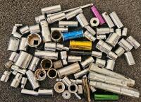 Mixed Lot: 40+ Tool Sockets, FebSmart PCIe VER006C Risers, Cables, Penmex SW21 Tachometer - 4