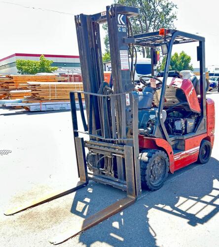 Kalmar C60 LPG Forklift, 6,000 lbs Capacity, 11.5 ft Lift Height, Serial No. F-72345