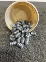 .38/.357 Caliber Semi-Wadcutter Lead Bullets, Approx. 50-70 Count, 44 Caliber Cast Lead Bullets, 0.430" Diameter, Round Nose, Approx. 25 Ct, Hand Cast, Lubed - 6