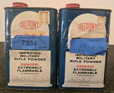 Vintage DuPont IMR-4831 & SR-4759 Smokeless Rifle Powder Tins, 16oz & 8oz, Wilmington DE, Metal Cans Vintage DuPont IMR-4831 & SR-4759 Smokeless Rifle Powder Tins, 16oz & 8oz, Wilmington DE, Metal Cans