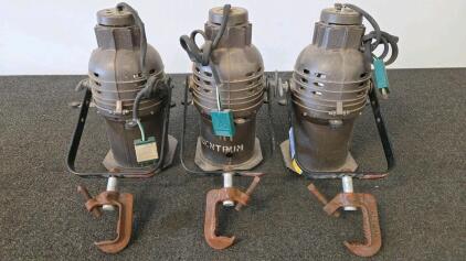 (3) Altman 360Q 1000W Ellipsoidal Stage Light, 6.25" Lens, Vintage Theatrical (E)