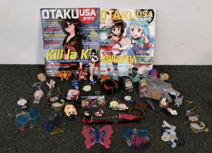 Dungeons & Dragons 5E Starter Set, Otaku USA Anime Magazines w/ ~48 Anime Keychains/Figurines, Vintage Novelty Toys