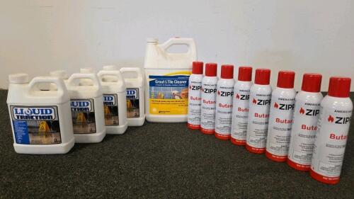 Bulk Lot: Liquid Traction Floor Treatment, TileLab Grout Cleaner, Zippo Butane Fuel