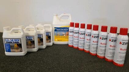 Bulk Lot: Liquid Traction Floor Treatment, TileLab Grout Cleaner, Zippo Butane Fuel