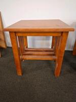 Mission Style Solid Wood End Tables Pair, 22" x 22" x 24", Brown Finish - 3