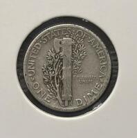 (2) 1944 Mercury Dimes (Silver, Winged Liberty Head), Philadelphia Issue, Circulated, 2x2 Holder - 3
