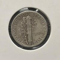 (2) 1944 Mercury Dimes (Silver, Winged Liberty Head), Philadelphia Issue, Circulated, 2x2 Holder - 5