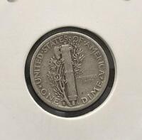 1941-D and 1942-S Mercury Dimes, 90% Silver, Adolph Weinman Design, Circulated - 5
