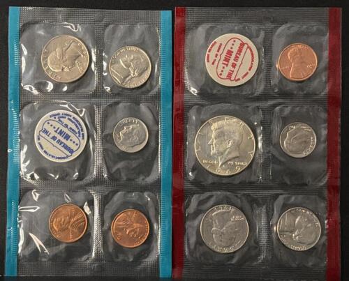 1969 U.S. Mint Uncirculated Coin Set &ndash; 10 Coins in Original Packaging