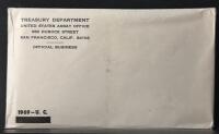 1969 U.S. Mint Uncirculated Coin Set &ndash; 10 Coins in Original Packaging - 6