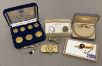 Reagan 1981 Inauguration Button Set, Coin Cufflinks, Money Clip, Tie Bars & Jewelry Lot