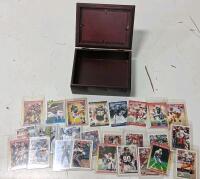 1990 Football Card Lot &ndash; Score, Topps, Pro Set, Montana, Sanders, Sharpe, HOF Rookies, Box