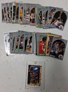 Autographed Scottie Pippen Card & 50+ NBA Trading Card Lot, Upper Deck, Hoops, 1990s Stars