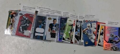 Press Pass Hakeem Nicks 2009 Rookie, Topps Chris Johnson, 2010 Ed Reed Purple Refractor Cards
