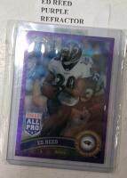 Press Pass Hakeem Nicks 2009 Rookie, Topps Chris Johnson, 2010 Ed Reed Purple Refractor Cards - 4