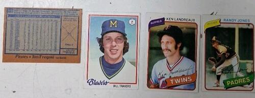 1978 Topps Baseball Card Lot w/ Jim Fregosi, Randy Jones, Bill Travers, Storage Box Included