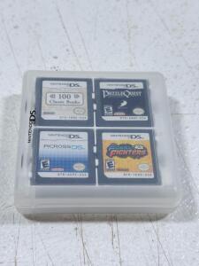 Nintendo DS Game Lot 13 Cartridges: Brain Age, Puzzle Quest, Picross, Carry Case, USA Region