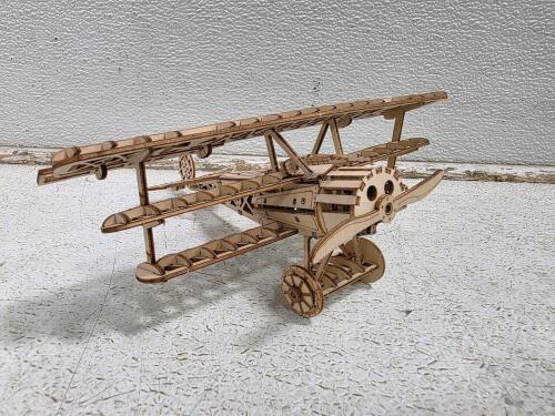 Guillow's Fokker DR-1 Triplane Model Kit, 1:16 Scale, Assembled, 20" Wingspan