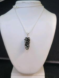 Tibetan Silver Pinecone .925 Necklace