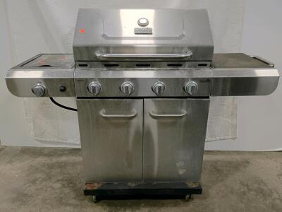 Char-Broil 4-Burner Stainless Steel Propane Gas Grill w/ Side Burner, 40,000 BTU,