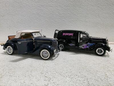 1936 Ford Deluxe Cabriolet Convertible & Panel Van 1:18 Scale Die-Cast Models
