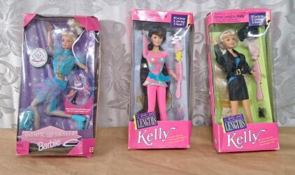 (1) Vintage Olympic Skater Barbie & (2) Vintage Great Legnths Kelly