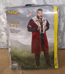 (1) Spirit Halloween Adult Noble King Costume, Plus Size / XXL