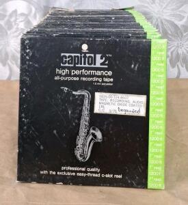Lot Of (19) Vintage Capitol 2 - 7" / 1200Ft Reels Of 1.5mil / 1/4&rdquo; Magnetic Tape