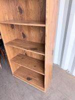 5-Shelf Standard Bookshelf, Light Brown Wood Grain Finish, 70" x 35" x 13" - 3