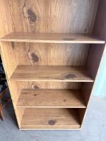 5-Shelf Standard Bookshelf, Light Brown Wood Grain Finish, 70" x 35" x 13" - 6