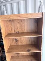 5-Shelf Standard Bookshelf, Light Brown Wood Grain Finish, 70" x 35" x 13" - 7