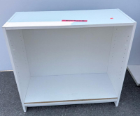 White Open Shelving Unit, 48" H x 31.5" W x 12" D, Adjustable Shelves