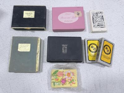 Vintage Congress, KEM, and Assorted Bridge/Poker Playing Card Sets with Original Boxes