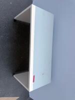 White Rectangular Office Desk on Casters, 47x23x29 in, Laminate, Modesty Panel - 6