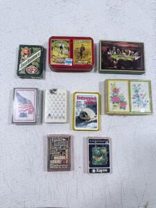 Vintage Playing Card Lot &ndash; Jack Daniel&rsquo;s, Delta Airlines, Howe Tin, Zayre, Endangered Species, 9 Decks