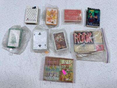 Vintage Airline, Rook, Batman, and Art Playing Cards Lot &ndash; Delta, Braniff, ROOK, DC Comics