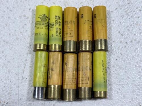 8x 20 Gauge Shotgun Shells Winchester Super Steel & Mixed, 2-3/4" Length, #4/#6 Shot