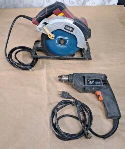 (1) Chicago Electric 7-1/4" Circular Saw & (1) Black & Decker 3/8" Electric Drill