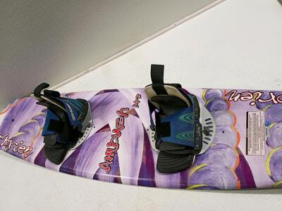O'Brien Ambush 143 Wakeboard, Adjustable Bindings, 56.3" Length, Multicolor Graphic
