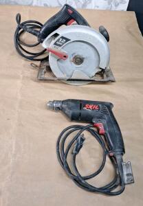 (1) Skilsaw 7-1/4" Circular Saw & (1) Skil 3/8" Electric Drill